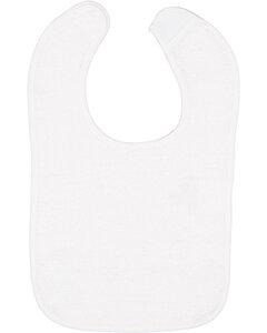 Rabbit Skins 1003 - Infant Terry Snap Bib w/ Contrast Color Binding Blanco