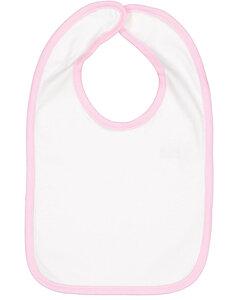 Rabbit Skins 1004 - Contrast Jersey Velcro® Bib White/ Pink