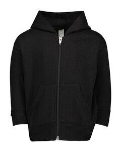 Rabbit Skins 3446 - Infant Hooded Full-Zip Sweatshirt Negro
