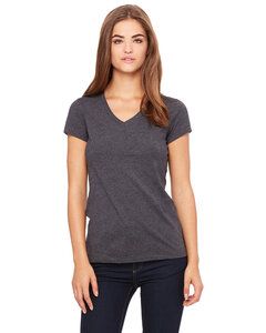 Bella+Canvas 6005 - Ladies' Short Sleeve V-Neck Jersey T-Shirt Dark Grey Heather