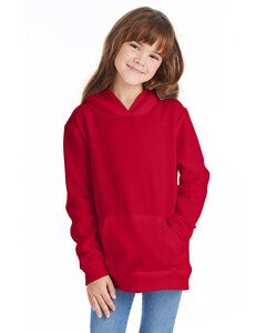 Hanes P473 - EcoSmart® Youth Hooded Sweatshirt De color rojo oscuro