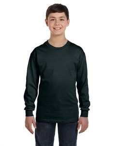Hanes 5546 - Youth Tagless® Long Sleeve T-Shirt Negro