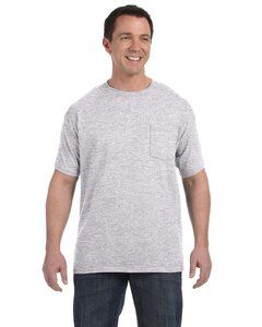 Hanes 5590 - T-shirt With A Pocket Gris mezcla