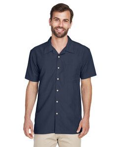 Harriton M560 - Men's Barbados Textured Camp Shirt Marina