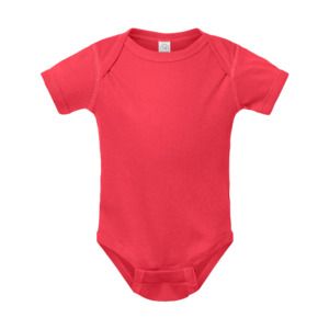 Rabbit Skins 4400 - Infant Baby Rib Bodysuit Rojo