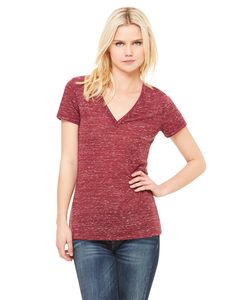 Bella+Canvas B6035 - Ladies Jersey Short-Sleeve Deep V-Neck T-Shirt