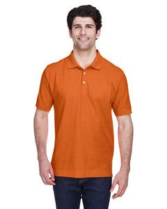 Devon & Jones D100 - Men's Pima Piqué Short-Sleeve Polo Deep Orange