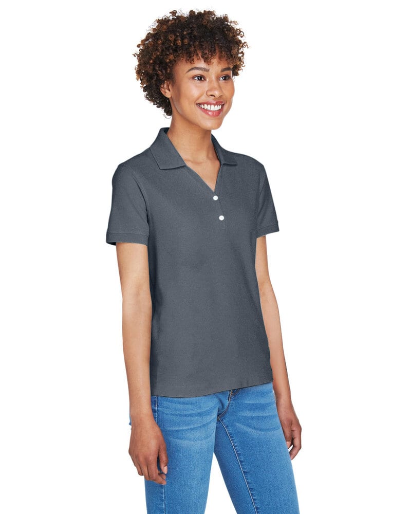 Devon & Jones D100W - Ladies Pima Piqué Short-Sleeve Y-Collar Polo