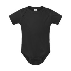Rabbit Skins 4400 - Infant Baby Rib Bodysuit Negro