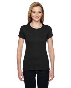 Fruit of the Loom SSFJR - Ladies 4.7 oz., 100% Sofspun Cotton Jersey Junior Crew T-Shirt Negro