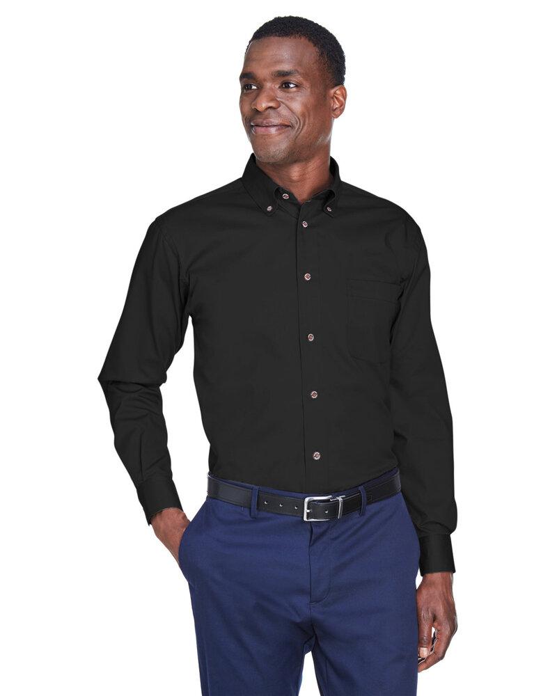 Harriton M500 - Men's Easy Blend Long-Sleeve Twill Shirt with Stain-Release