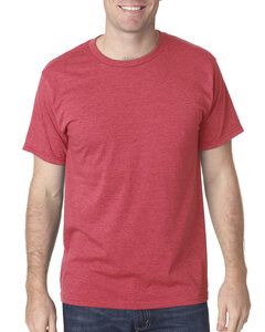 Bayside 5010 - USA Made Ringspun 50/50 Heather Unisex T-Shirt Heather Red