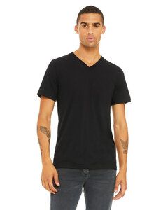 Bella+Canvas 3415 - Remera Unisex Triblend con cuello en V  Solid Black Triblend