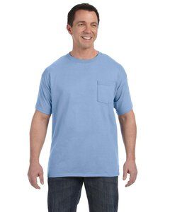 Hanes 5590 - T-shirt With A Pocket Azul Cielo