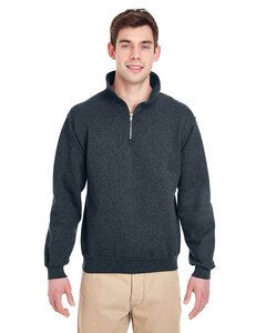 JERZEES 4528MR - NuBlend® SUPER SWEATS® Quarter-Zip Pullover Sweatshirt Black Heather