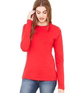 Bella+Canvas B6500 - Women's Jersey Long Sleeve Tee Rojo