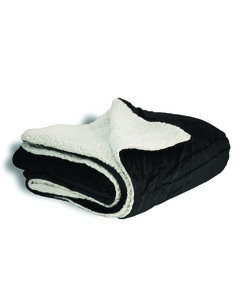 Alpine 8712 - MICRO MINK SHERPA BLANKET Negro