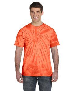 Colortone T1000 - Remera teñida como tela de araña para adultos Naranja