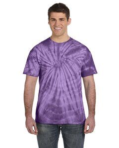Colortone T1000 - Remera teñida como tela de araña para adultos Púrpura