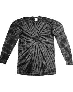 Colortone T2000Y - SPIDER TIE DYE YOUTH LONG SLEEVE Negro
