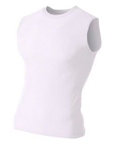 A4 N2306 - Men's Compression Muscle Shirt Blanco