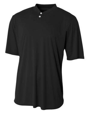 A4 N3143 - Adult Tek 2-Button Henley Jersey