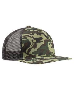 Big Accessories BX025 - Surfer Trucker Cap Forest Camo/Blck