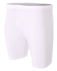 A4 N5259 - Men's 8" Inseam Compression Shorts Blanco