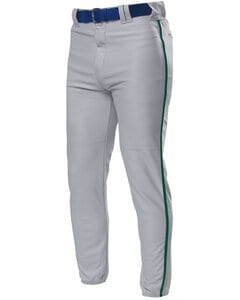 A4 N6178 - Pro Style Elastic Bottom Baseball Pants Grey/Forest