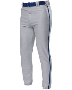 A4 N6178 - Pro Style Elastic Bottom Baseball Pants Grey/Navy