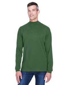 Devon & Jones D420 - Sueded Cotton Jersey Mock Turtleneck Verde bosque