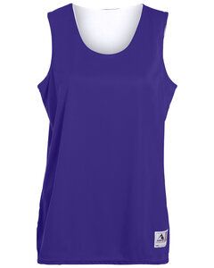 Augusta 147 - Ladies Wicking Polyester Reversible Sleeveless Jersey Purple/White