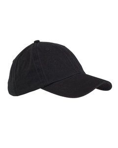 Big Accessories BX005 - 6-Panel Washed Twill Low-Profile Cap Negro