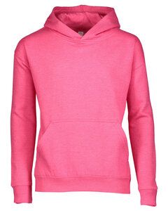 LAT 2296 - Youth Pullover Hooded Sweatshirt Vintage Hot Pink