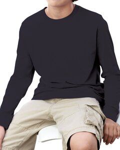 LAT 6201 - Youth Fine Jersey Long Sleeve T-Shirt Negro