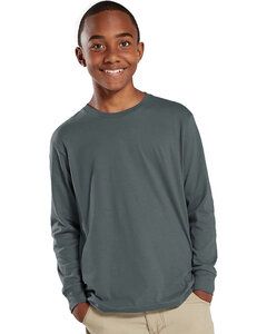 LAT 6201 - Youth Fine Jersey Long Sleeve T-Shirt Charcoal