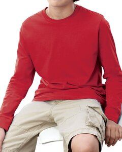LAT 6201 - Youth Fine Jersey Long Sleeve T-Shirt Rojo