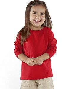 Rabbit Skins 3302 - Fine Jersey Toddler Long Sleeve T-Shirt Rojo