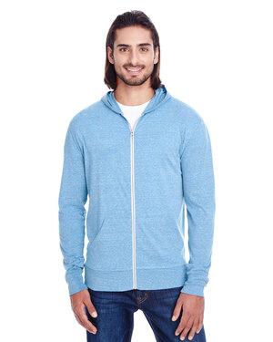 Threadfast 302Z - Unisex Triblend Full-Zip Light Hoodie