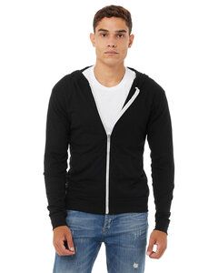 Bella+Canvas 3939 - Buzo unisex triblend cierre completo Black Triblend