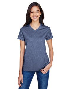 A4 NW3381 - WOMEN'S HEATHER PERFORMANCE V-NECK Navy Heather