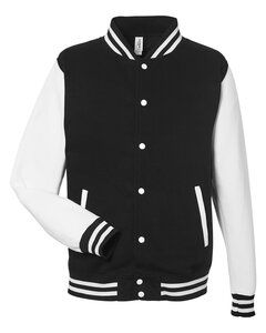 All We Do JHA043 - JUST HOODS ADULT LETTERMAN JACKET