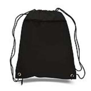 Q-Tees Q135200 - Cinch Up Polyester Backpack Negro