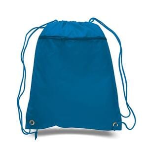 Q-Tees Q135200 - Cinch Up Polyester Backpack Carolina del Azul