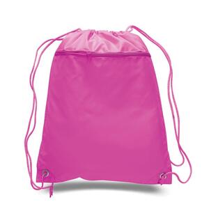Q-Tees Q135200 - Cinch Up Polyester Backpack Hot Pink