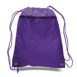 Q-Tees Q135200 - Cinch Up Polyester Backpack Púrpura