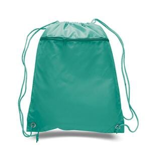 Q-Tees Q135200 - Cinch Up Polyester Backpack Turquesa