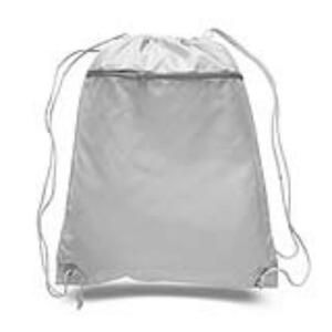 Q-Tees Q135200 - Cinch Up Polyester Backpack Blanco