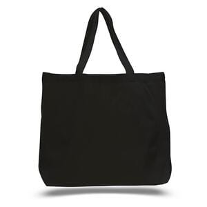 Q-Tees Q600 - Canvas Jumbo Tote Bag Negro