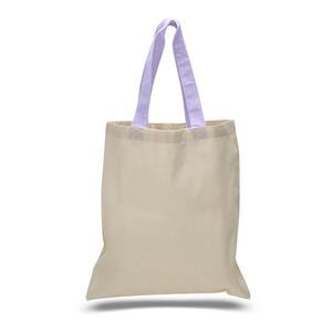 Q-Tees QTB6000 - Economical Tote Bag with Colored Handles Lavanda